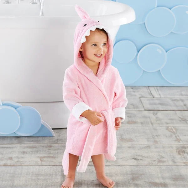Size M 2-3 years kids Shark Hooded Animal modelling infant&toddler's Bathrobe/Cartoon Baby Towel/Character kids bath robe