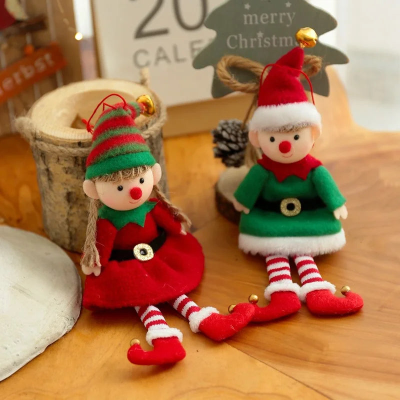 2022 New Year Christmas Elf Doll  Kids Gift Xmas Tree Decor Plush Angel Pendant Christmas Decor 2023 Navidad Home Decor