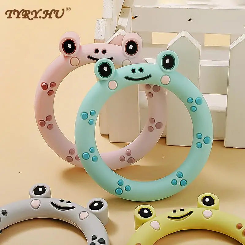 1pcs Silicone Teether Food Grade Rodent Cartoon Animals DIY Teething Necklace Shower Gifts Infant Chewable Toys Baby Teether