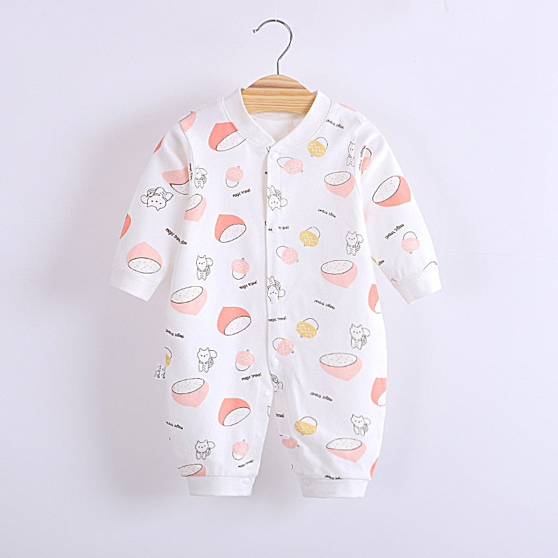 Cotton Baby Jumpsuit Baby Long Sleeve Toddler Romper Clothes Newborn Cute Romper Baby Home Clothes Baby Girl Winter Clothes