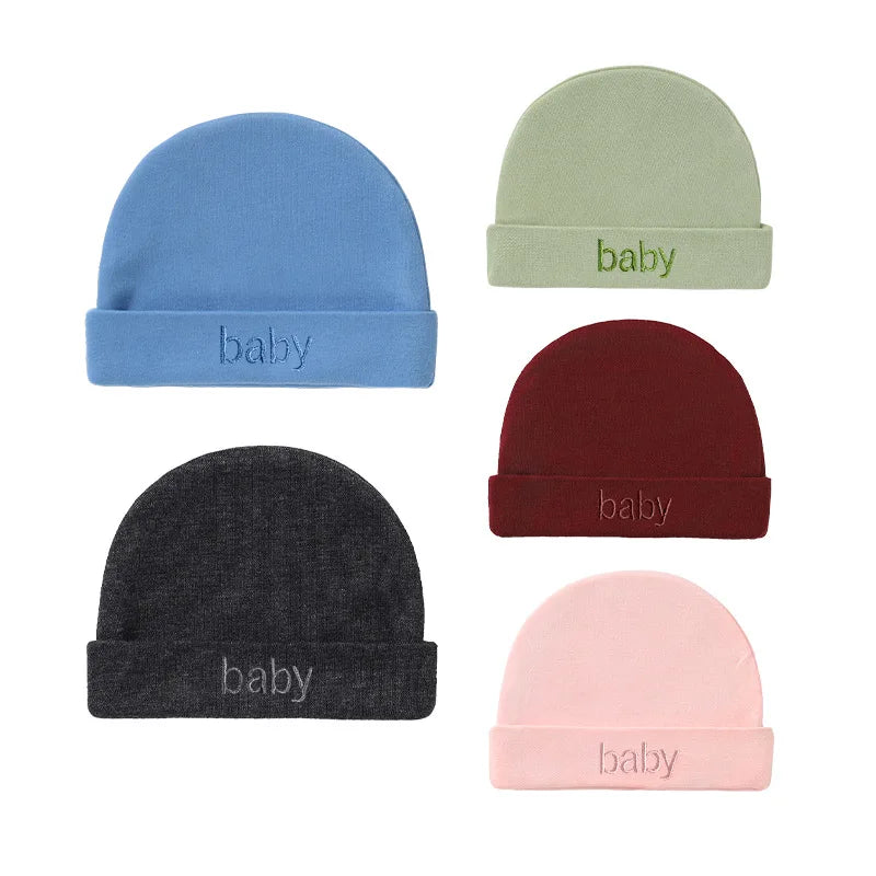 1-3pcs Baby Hat Newborn Bonnet Gloves Socks Set Embroidery Letter BABY Infant Photography Props New Born Gift Accessories Cap
